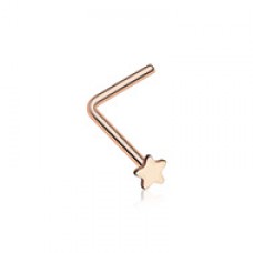 Rose Gold Star L-Shaped Nose Ring