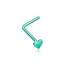Colorline Steel Heart L-Shaped Nose Ring