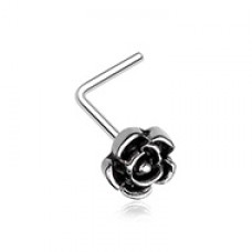 Vintage Rose Icon L-Shaped Nose Ring