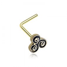 Golden Trilogy Filigree Icon L-Shaped Nose Ring