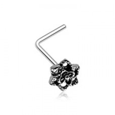 Camellia Flower Filigree Icon L-Shaped Nose Ring