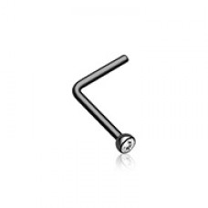 Colorline Press Fit Gem Top L-Shape Nose Ring