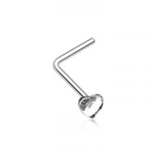 Heart Sparkle L-Shaped Nose Ring