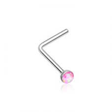 Opal Sparkle L-Shaped Nose Ring