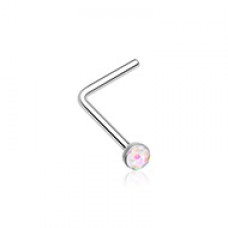 Opal Sparkle L-Shaped Nose Ring