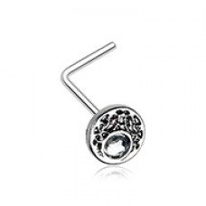 Crescent Legend Sparkle Icon L-Shaped Nose Ring