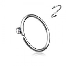 Gem Top Bendable Steel Nose Hoop