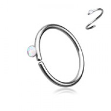 Opal Sparkle Bendable Steel Nose Hoop