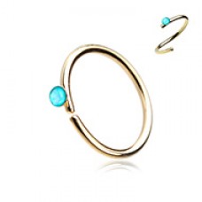 Golden Opal Sparkle Bendable Steel Nose Hoop