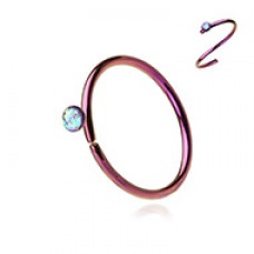 Colorline Opal Sparkle Bendable Steel Nose Hoop