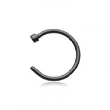 Matte Basic Steel Nose Hook Disk End Hoop Ring