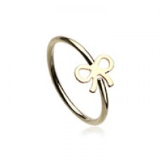 Golden Bow-Tie Bendable Nose Hoop