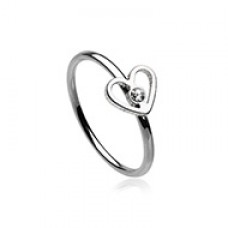 Dainty Heart Bendable Nose Hoop