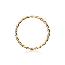 Golden Twist Rope Steel Bendable Nose Hoop