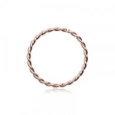 Rose Gold Twist Rope Steel Bendable Nose Hoop