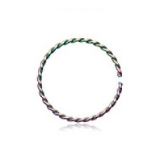 Colored Twist Rope Steel Bendable Nose Hoop