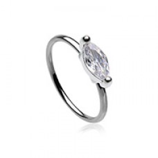 Marquis Cubic Gem Bendable Nose Hoop