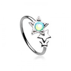 Shooting Stars Gem Bendable Nose Hoop