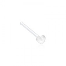 Flexible Heart Top Clear UV Acrylic Nose Stud Retainer