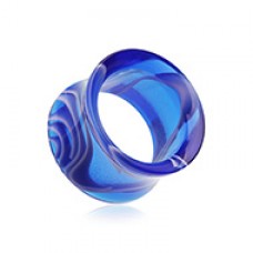 Marble Swirl Acrylic Double Flared Ear Gauge Tunnel Plug