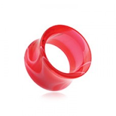 Marble Swirl Acrylic Double Flared Ear Gauge Tunnel Plug
