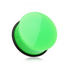 Neon Colored Acrylic Single Flared Ear Gauge Plug