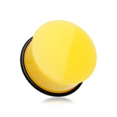 Neon Colored Acrylic Single Flared Ear Gauge Plug