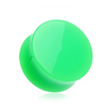 Neon Colored Acrylic Double Flared Ear Gauge Plug