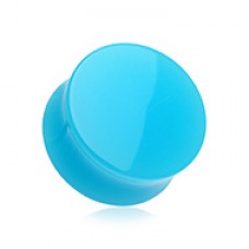 Neon Colored Acrylic Double Flared Ear Gauge Plug