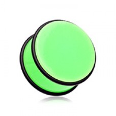 Neon Colored Acrylic No Flare Ear Gauge Plug