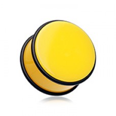 Neon Colored Acrylic No Flare Ear Gauge Plug