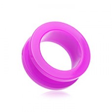 Neon Colored Acrylic Screw-Fit Ear Gauge Tunnel Plug