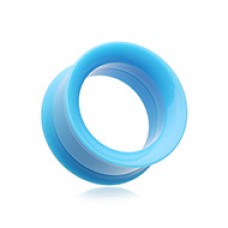 Acrylic Smooth Flared Screw-Fit Ear Gauge Tunnel Plug