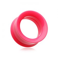 Acrylic Smooth Flared Screw-Fit Ear Gauge Tunnel Plug