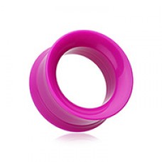 Acrylic Smooth Flared Screw-Fit Ear Gauge Tunnel Plug