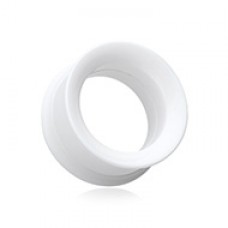 Acrylic Smooth Flared Screw-Fit Ear Gauge Tunnel Plug