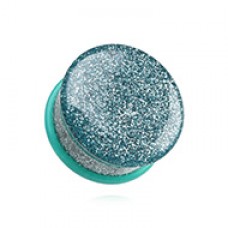 Glitter Shimmer Single Flared Ear Gauge Plug