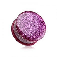 Glitter Shimmer Single Flared Ear Gauge Plug
