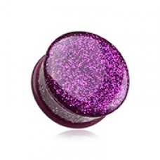 Glitter Shimmer Single Flared Ear Gauge Plug