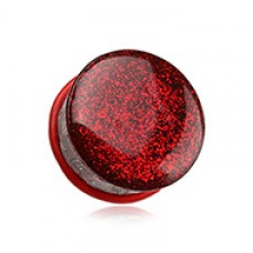 Glitter Shimmer Single Flared Ear Gauge Plug