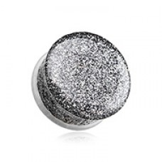 Glitter Shimmer Single Flared Ear Gauge Plug