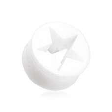 Hollow Star Double Flared Ear Gauge Plug