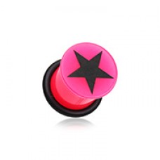 Star Acrylic Single Flared Ear Gauge Plug
