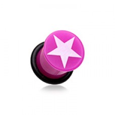 Star Acrylic Single Flared Ear Gauge Plug