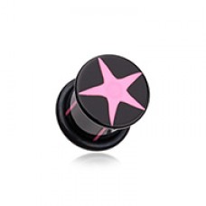 Star Breaker Acrylic Single Flared Ear Gauge Plug