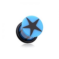 Star Breaker Acrylic Single Flared Ear Gauge Plug