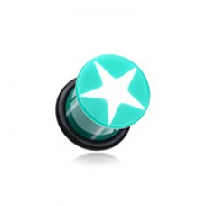 Star Breaker Acrylic Single Flared Ear Gauge Plug
