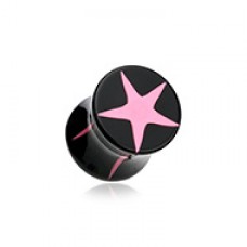 Star Acrylic Double Flared Ear Gauge Plug