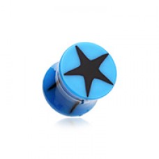 Star Acrylic Double Flared Ear Gauge Plug