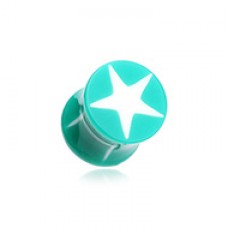 Star Acrylic Double Flared Ear Gauge Plug